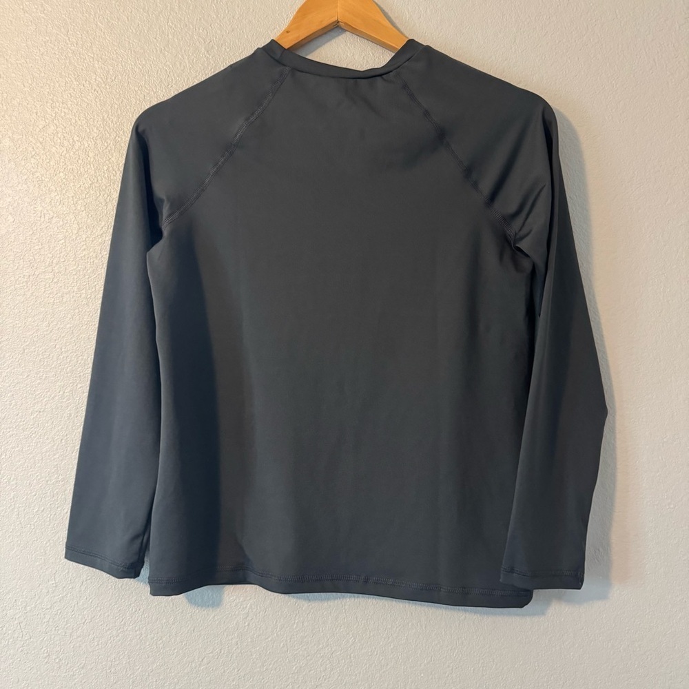 Boys' Long Sleeve Solid Rash Guard Top Art Class Kids Gray L Husky - Picture 5 of 10